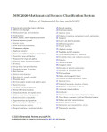 MSC2020-mathematical sciences classication system / editors of Mathematical reviews and zbMATH