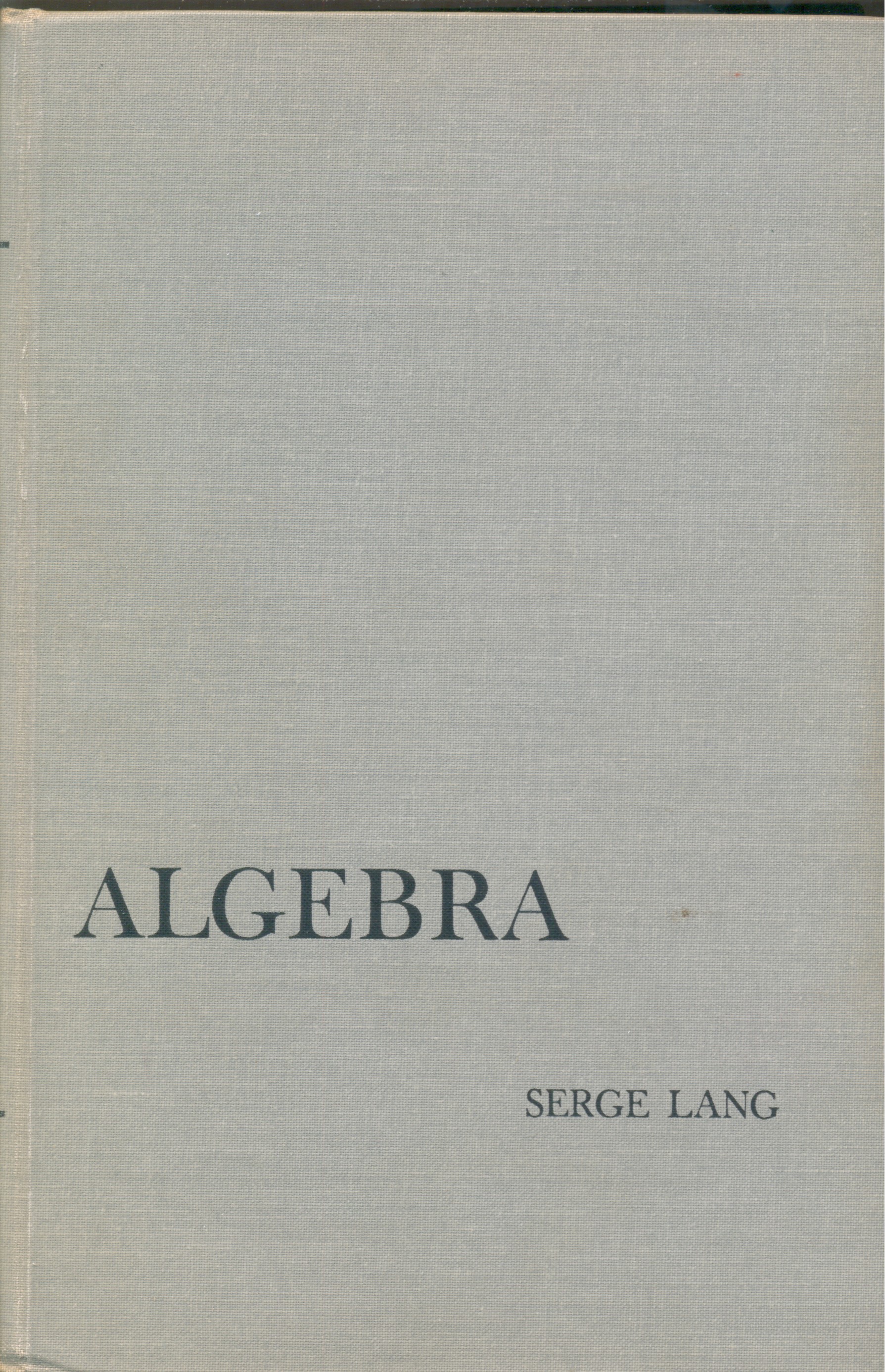 Algebra / Serge Lang