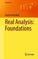 Real analysis : foundations / Sergei Ovchinnikov