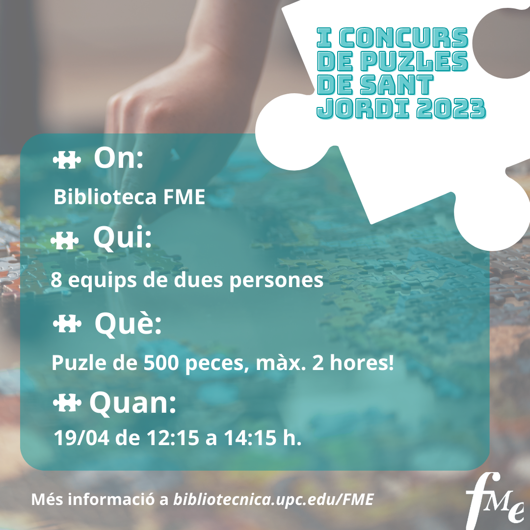 1r Concurs de puzles de Sant Jordi