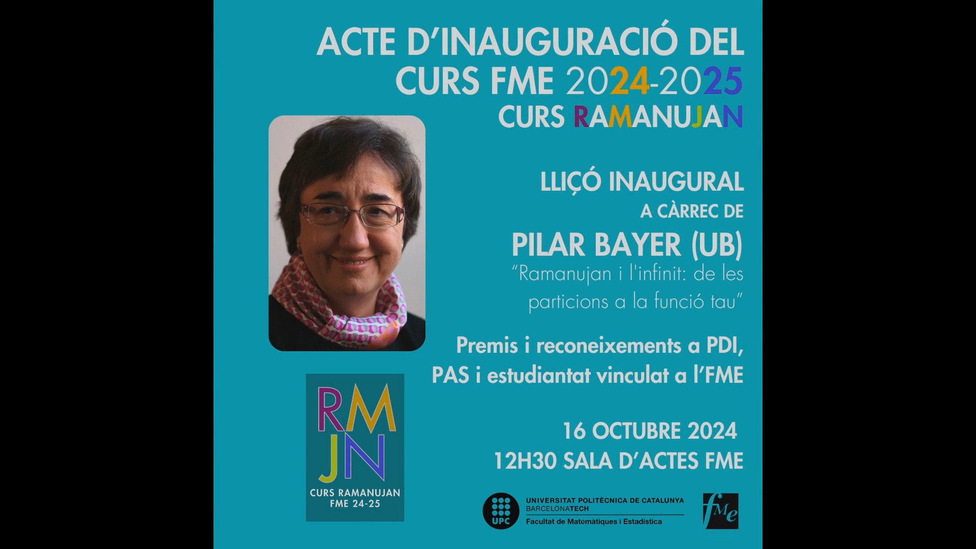 Lliçó inaugural Curs Ramanujan (2024-2025)