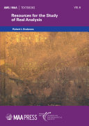 Resources for the study of real analysis : classroom resource materials / Robert L. Brabenec