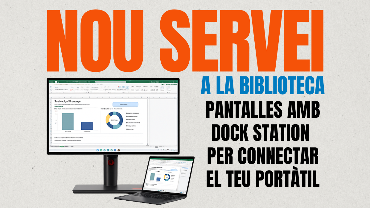 Nou Servei: pantalles per a connectar el teu portàtil