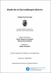 Diseño de un llaut mal lorquín eléctrico