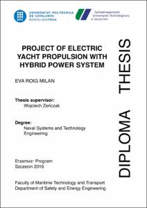 Project of electric yacht propulsion with hybrid power system