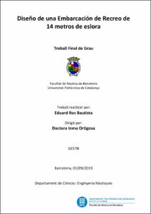 Diseño de una embarcación de recreo de 14 metros de eslora