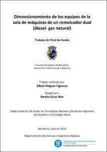 Dimensionamiento de los equipos de la sala de máquinas de un remoldador dual (diesel - gas natural)