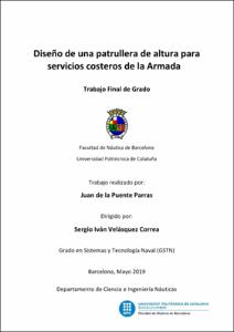 Diseño de una patrullera de altura para servicios costeros en la Armada