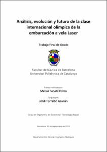 Análisis, evolución y futuro de la clase internacional olímpica de la embarcación a vela Laser