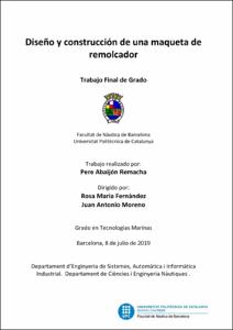 Diseño y construcción de una maqueta de remolcador para simulación de operaciones