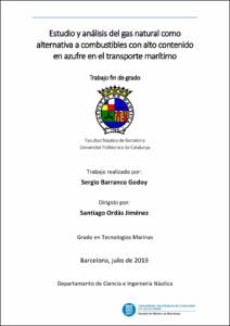 Estudio y análisis del gas natural como alternativa a combustibles que contienen azufre en el transporte marítimo