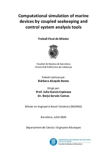 Computational simulation of marine devices by coupled seakeeping and control system analysis tools