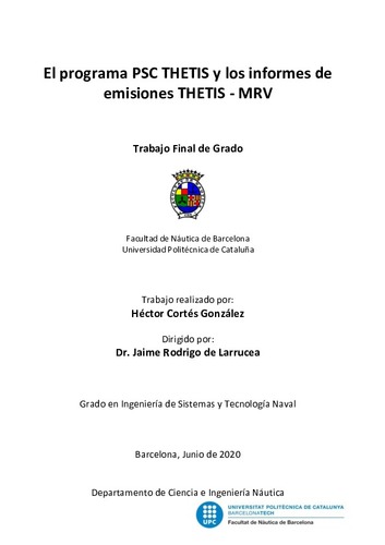 El programa PSC THETIS y los informes de emisiones THETIS - MRV