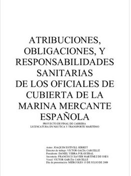 Atribuciones, obligaciones y responsabilidades sanitarias de los oficiales de cubierta de la marina mercante española