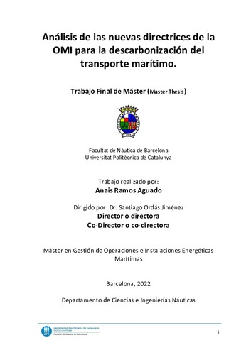 Análisis de las nuevas directrices de la Omi para la descarbonización del transporte marítimo