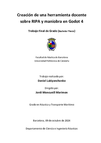 Creación de una herramienta docente sobre RIPA y maniobra en Godot 4