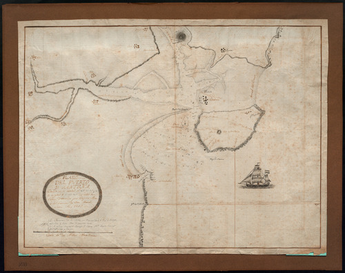 Plano del puerto de Santoña situado en la lat. N 43º 26' 30'' y en la longitud E. 2º 37' 40'' del meridiano de Cádiz