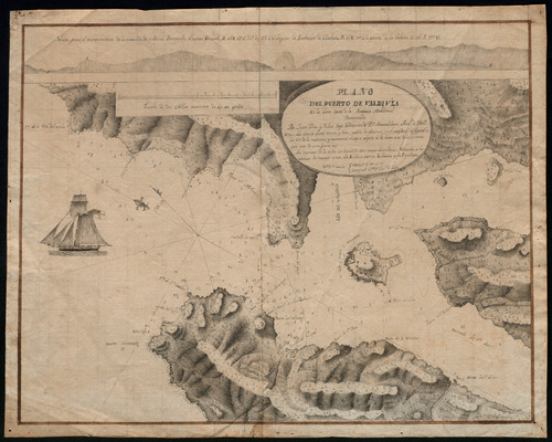 Plano del puerto de Valdivia en la costa oeste de la América meridional