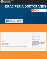 Curs DRAC per a Doctorands