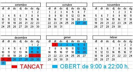 Horaris extraordinaris