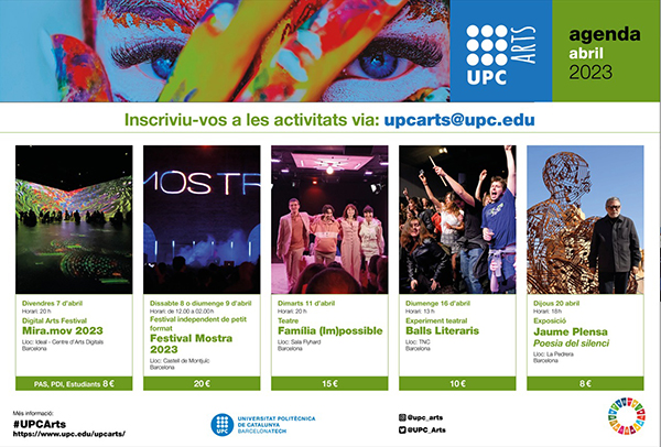 UPCArts: agenda cultural del mes de abril