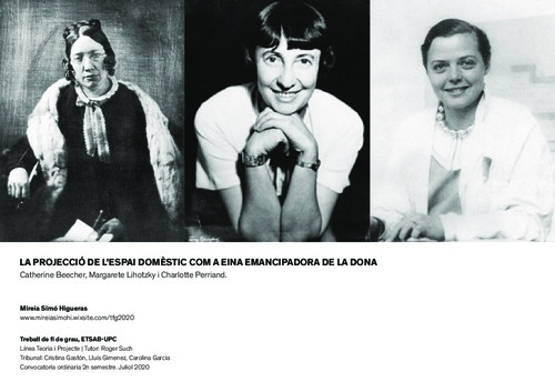 La projecció de l'espai domèstic com a eina emancipadora de la dona: Catherine E. Beecher, Margarette Lihotzky i Charlotte Perriand