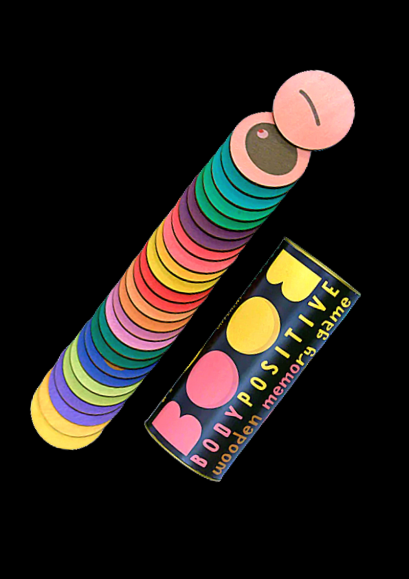 Boob bodypositive : wooden memory game