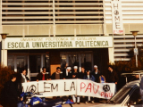 Estudiants manifestant-se en contra de la Guerra del Golf. 1991