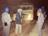 Personal de l'Escola a l'interior de les Mines de Potassa de Súria. 1990