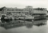 Façana marítima en construcció del Club de la Escuela Oficial de Náutica amb la taulada finalitzada. 1967